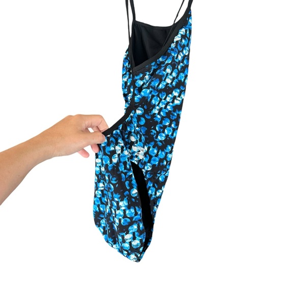 SPEEDO Women’s Blue Print One Piece Swimsuit Bathing Swim Diving Surf Fitness - Picture 6 of 10